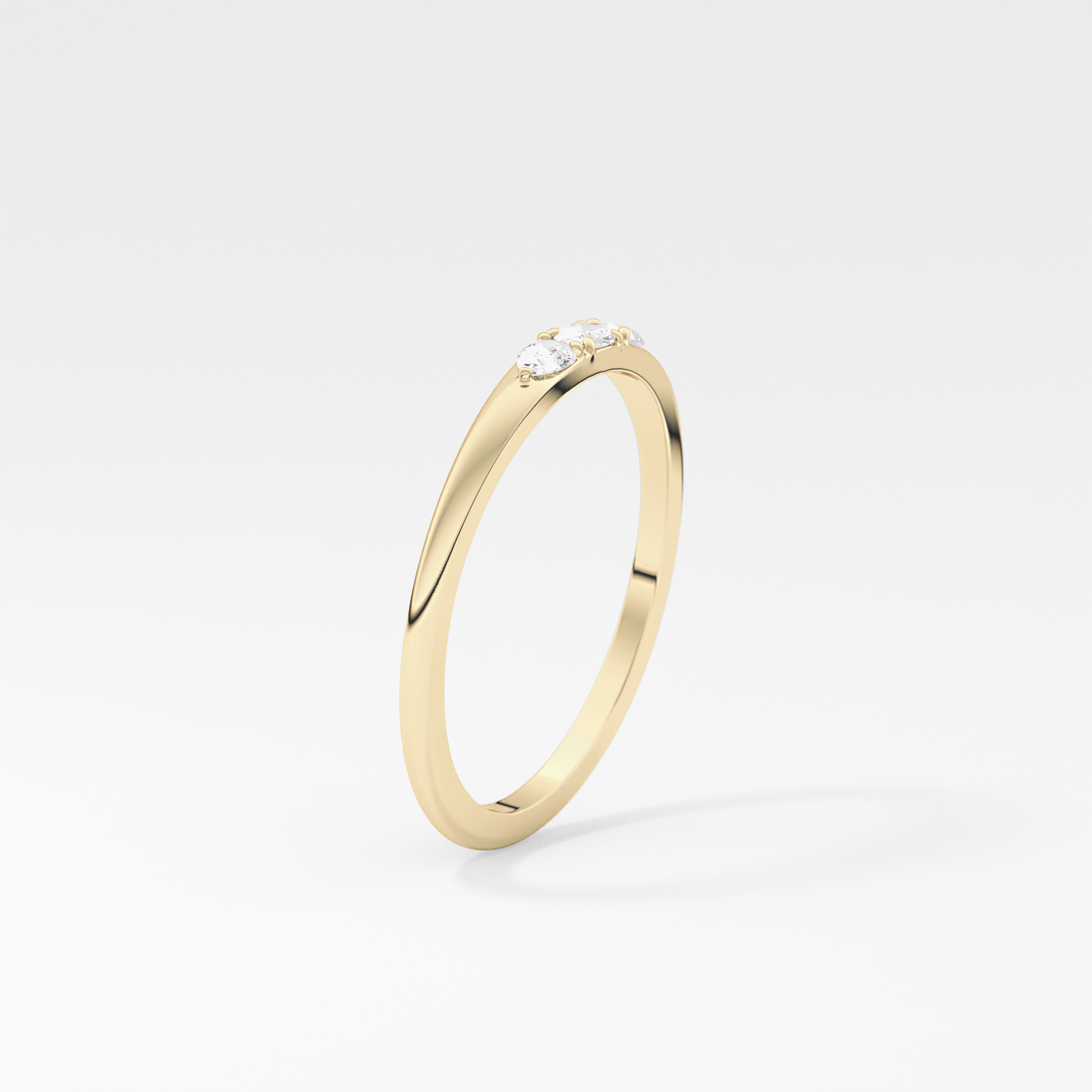 Oval Three Stone Lab Grown Diamond Engagement Ring