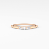 Oval Three Stone Lab Grown Diamond Engagement Ring