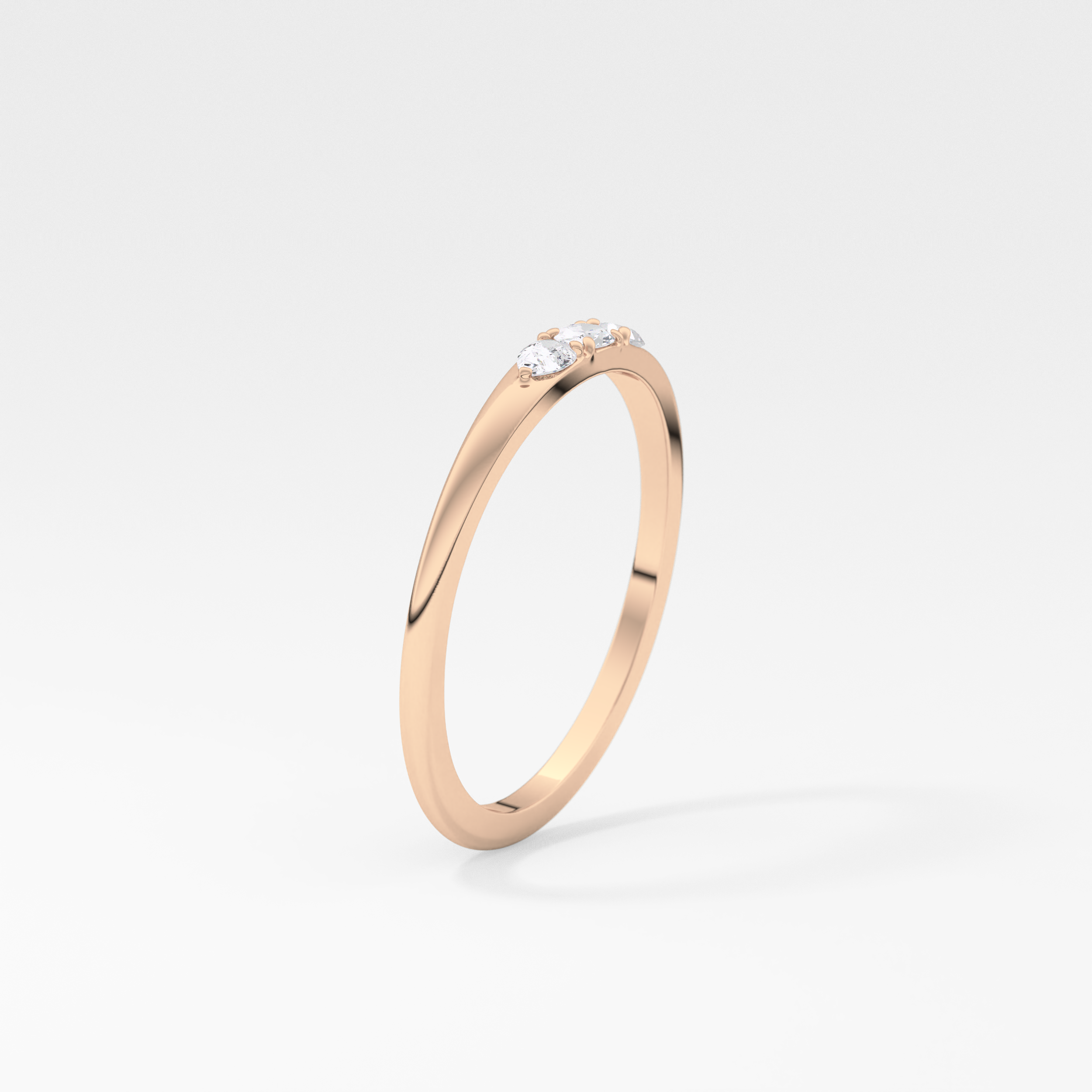 Oval Three Stone Lab Grown Diamond Engagement Ring