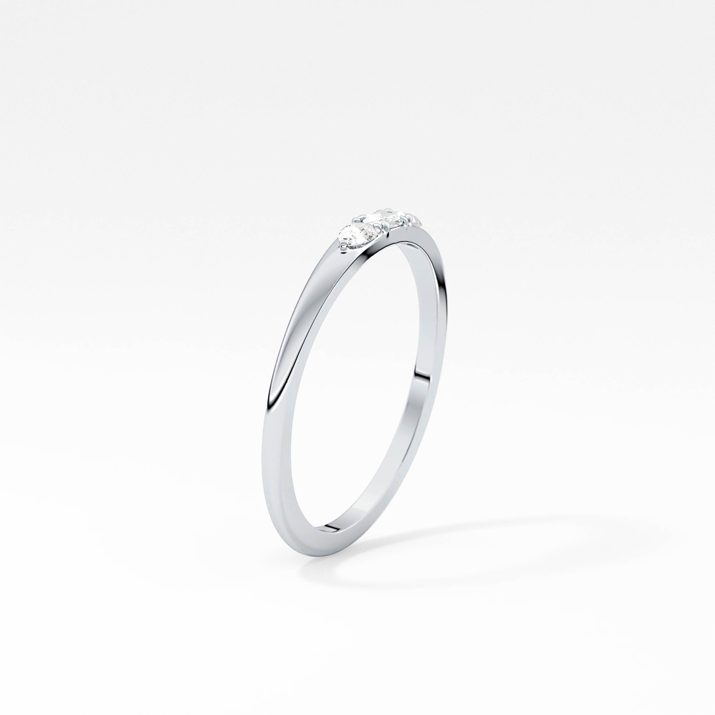 Oval Three Stone Lab Grown Diamond Engagement Ring