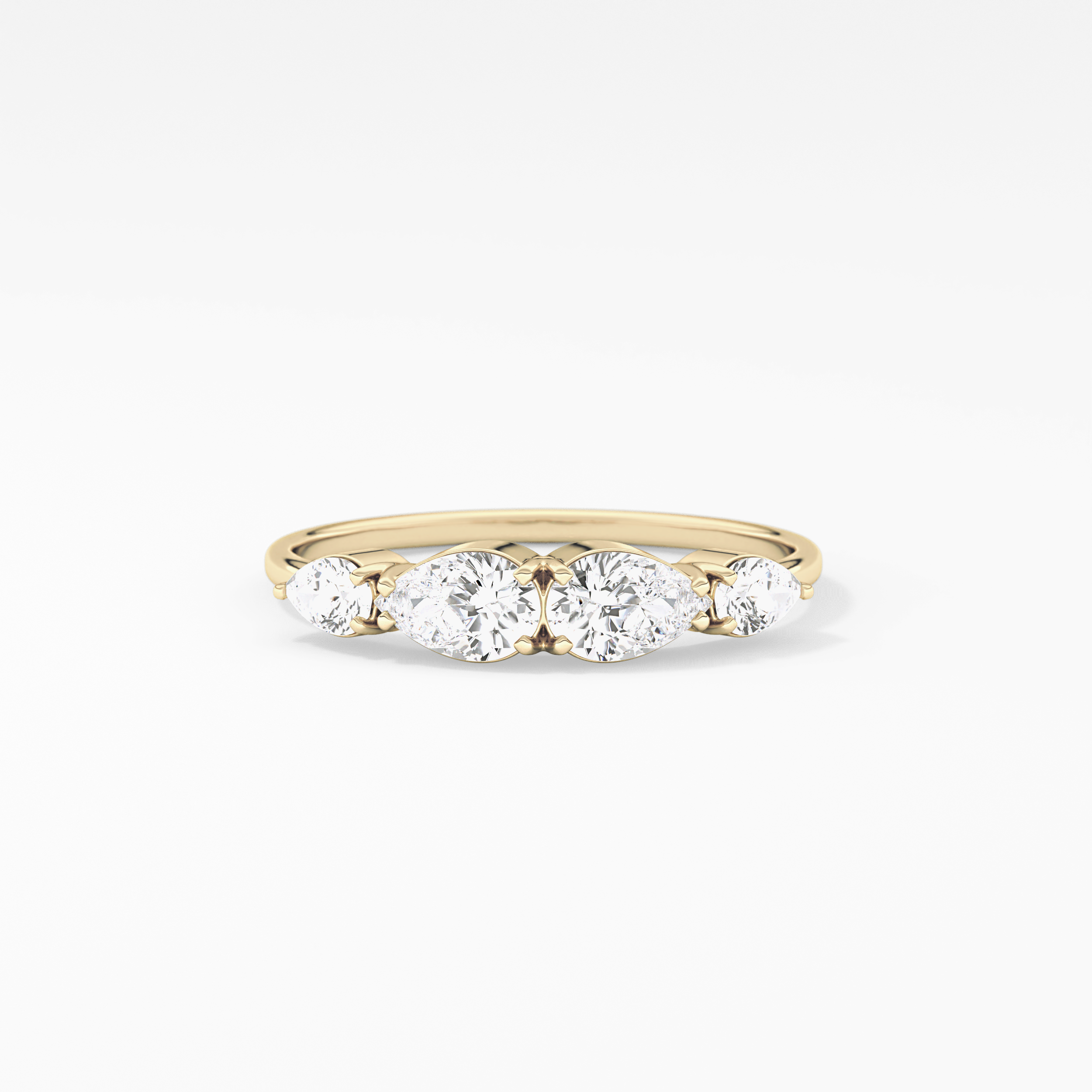 Emerald Solitaire Lab Grown Diamond Engagement Ring