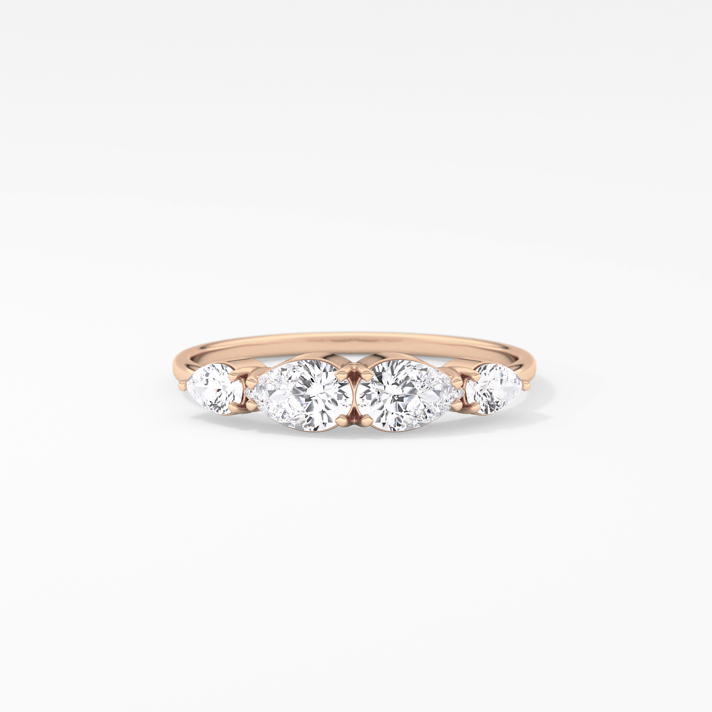 Emerald Solitaire Lab Grown Diamond Engagement Ring
