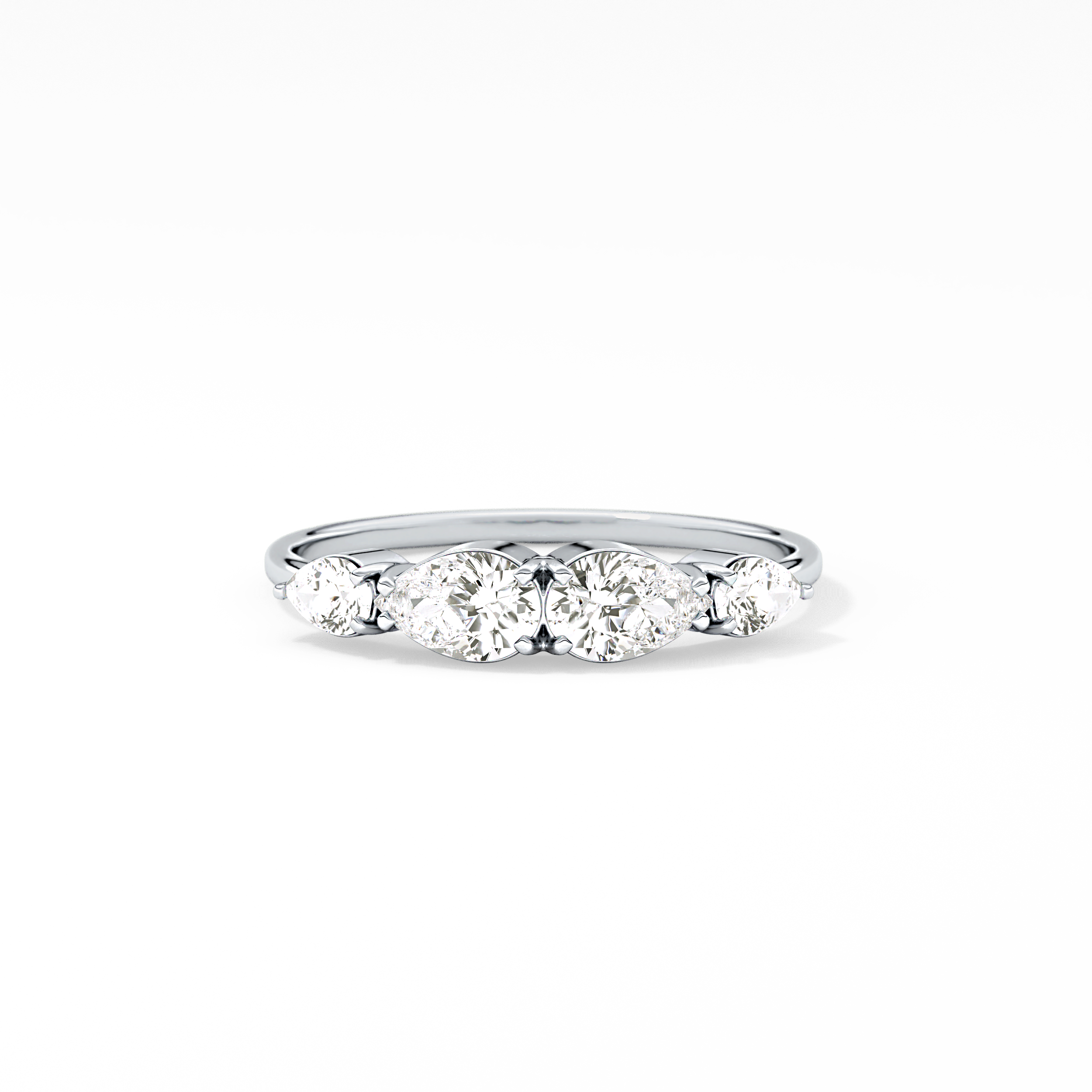 Emerald Solitaire Lab Grown Diamond Engagement Ring