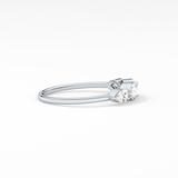 Emerald Solitaire Lab Grown Diamond Engagement Ring