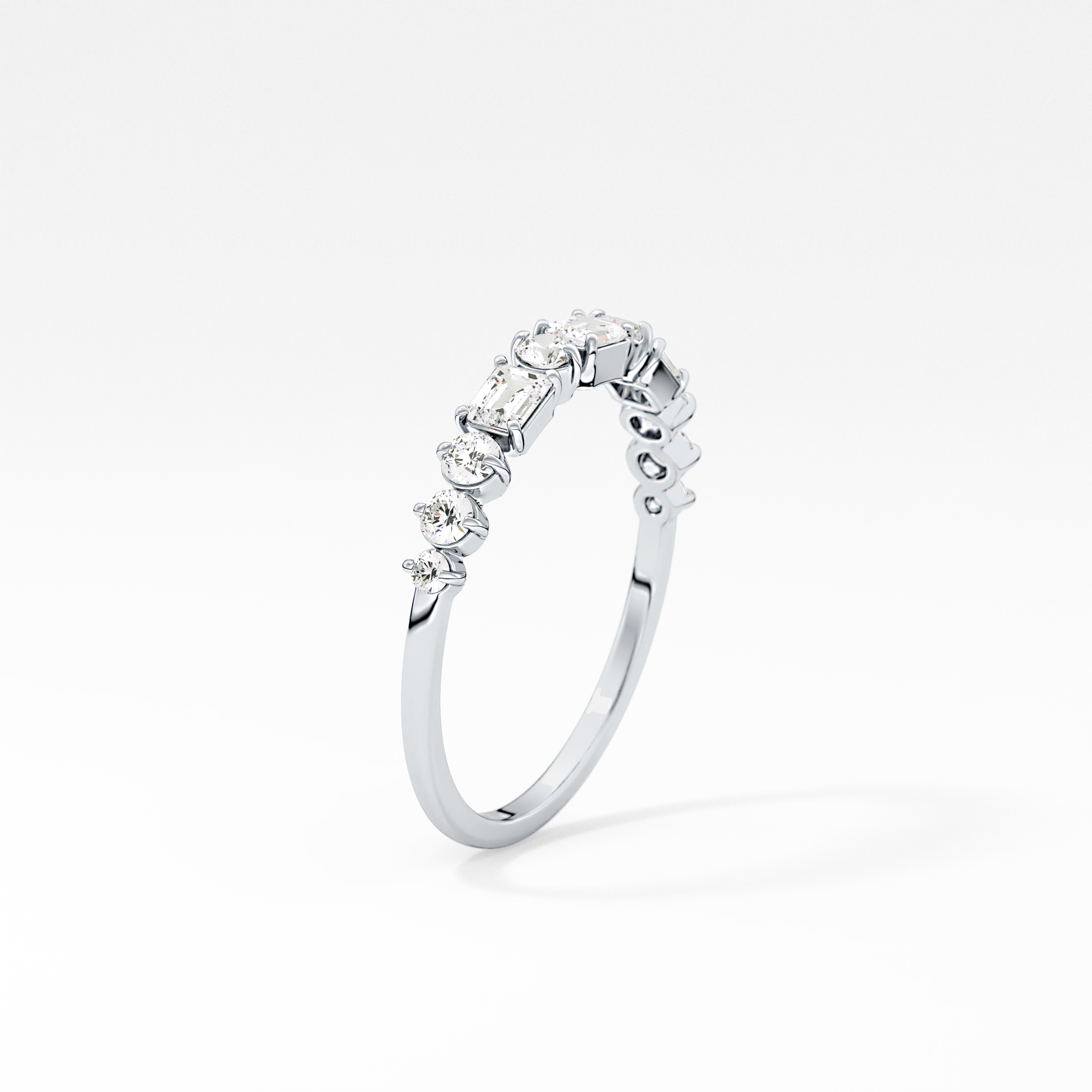 Emerald Solitaire Lab Grown Diamond Engagement Ring