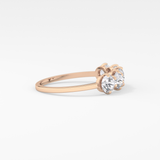 Emerald Solitaire Lab Grown Diamond Engagement Ring