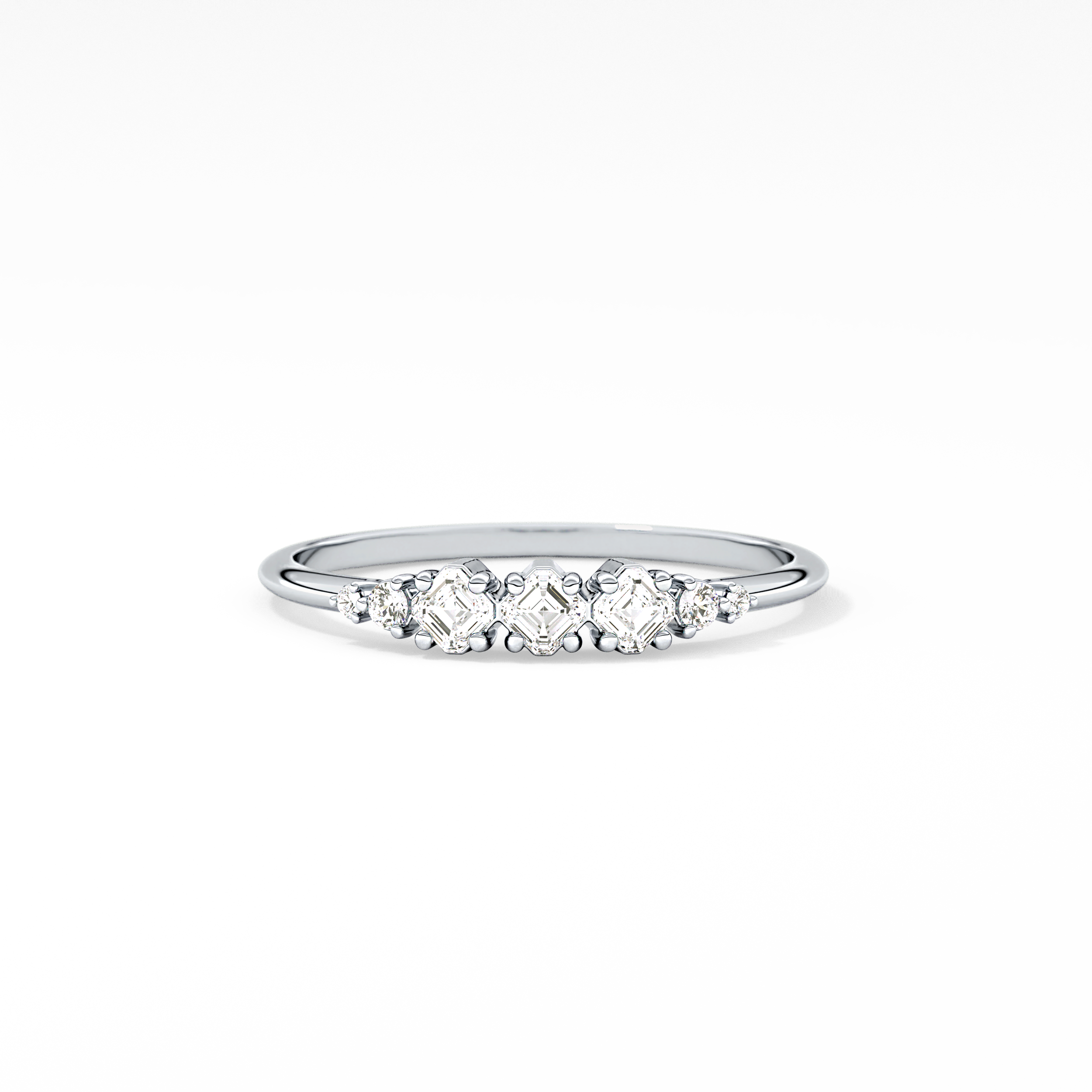 Emerald Solitaire Lab Grown Diamond Engagement Ring