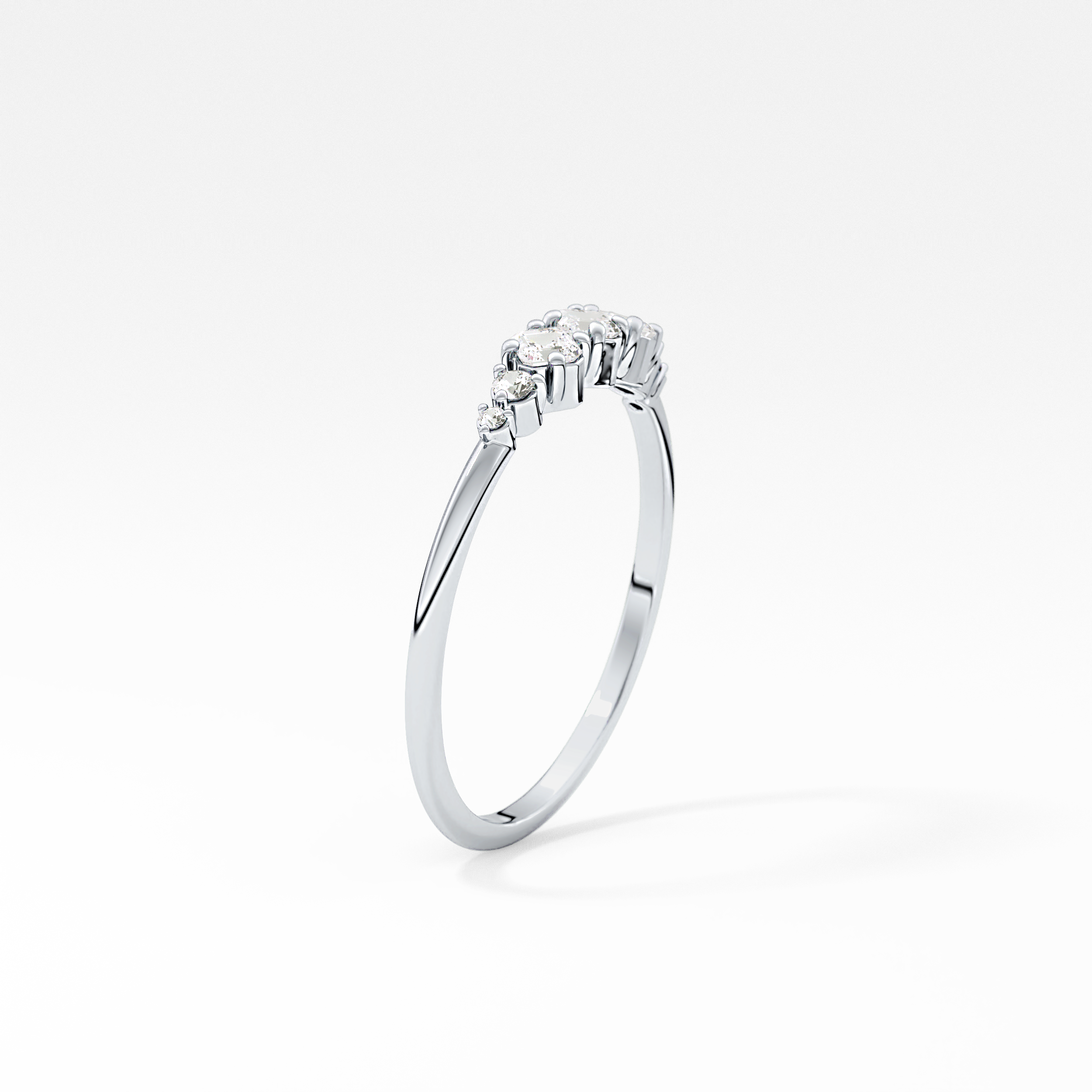 Emerald Solitaire Lab Grown Diamond Engagement Ring