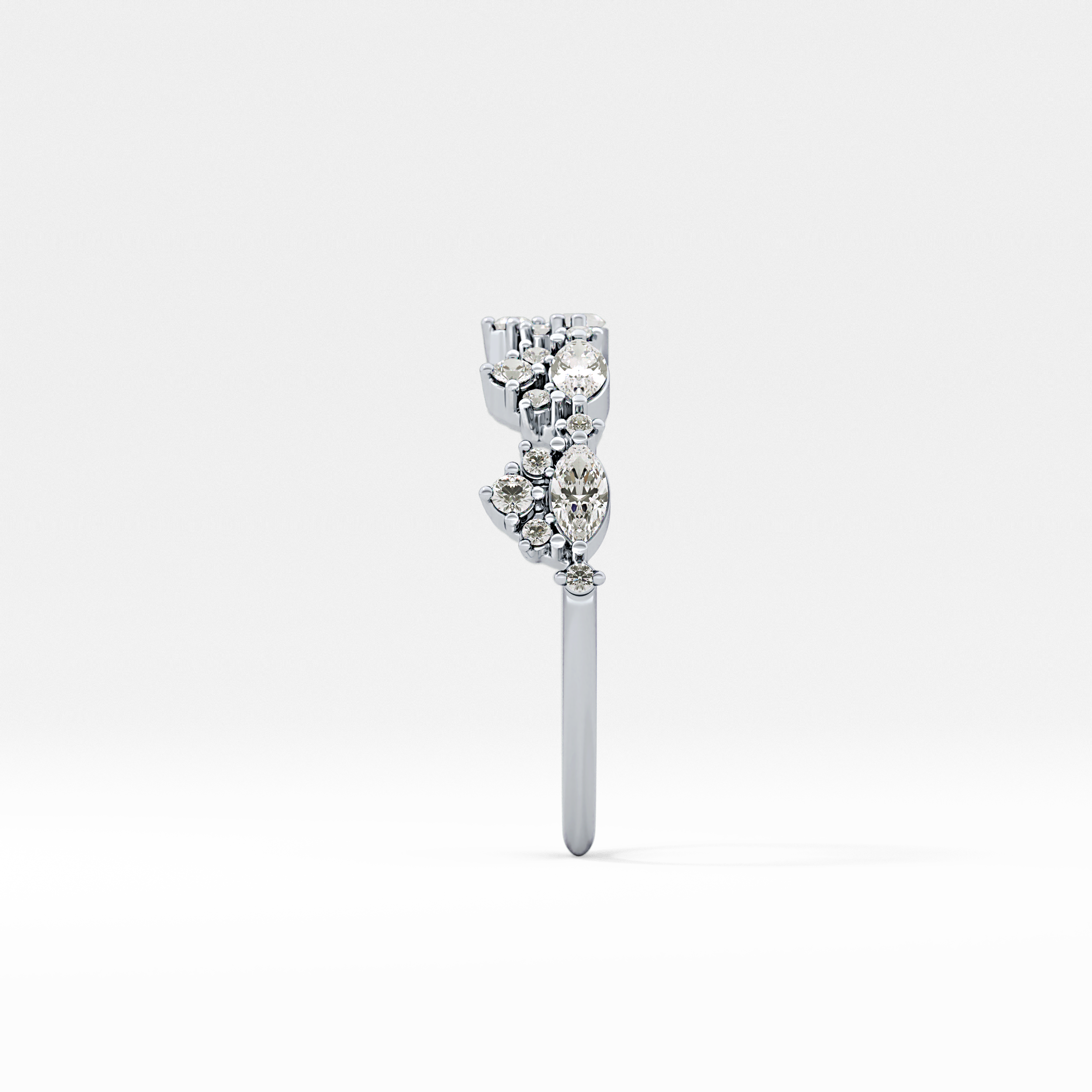 Emerald Solitaire Lab Grown Diamond Engagement Ring