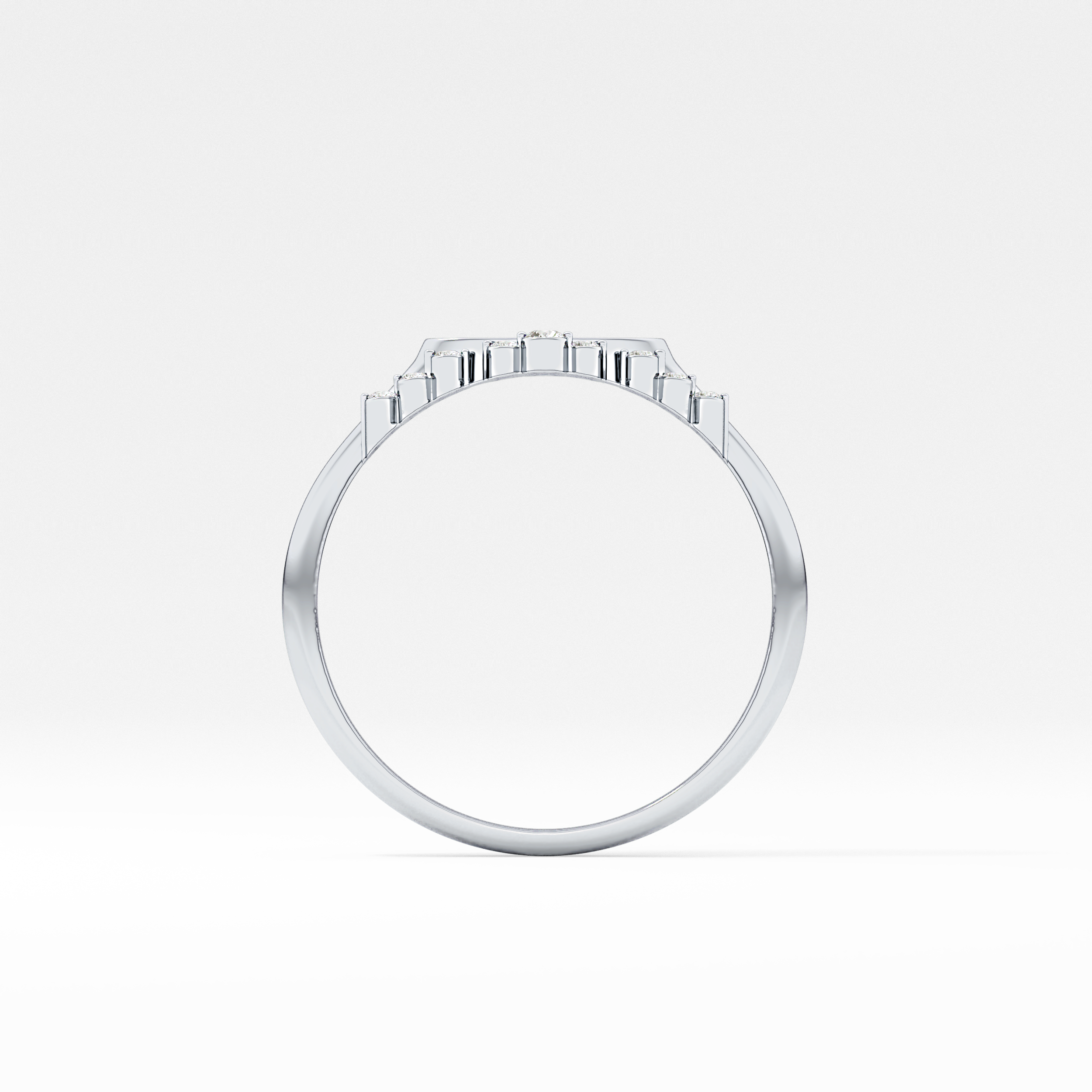 Emerald Solitaire Lab Grown Diamond Engagement Ring