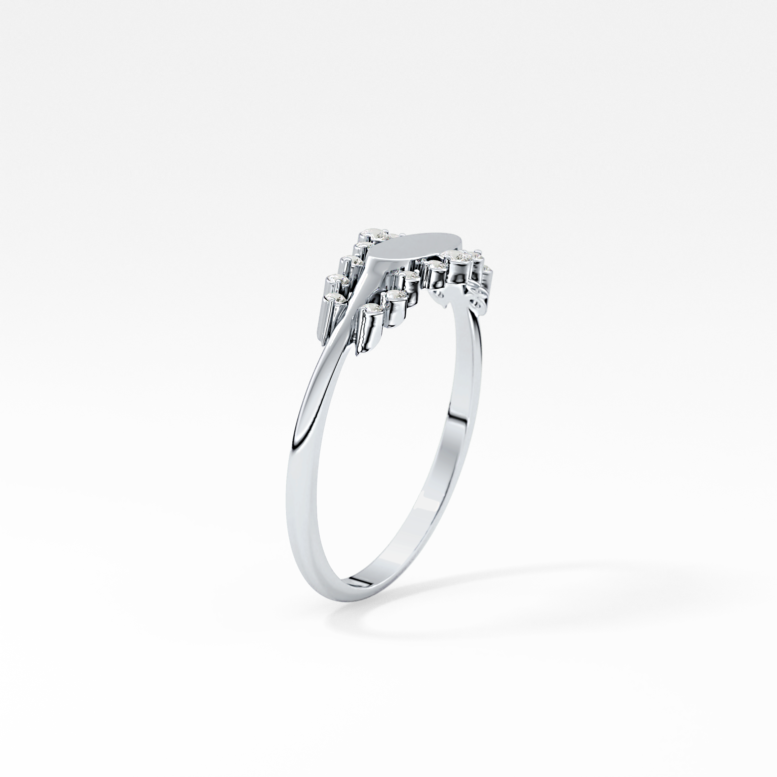 Emerald Solitaire Lab Grown Diamond Engagement Ring