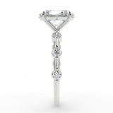 Dainty Pave Engagement Ring Featuring 1.91 CT Oval Moissanite 6