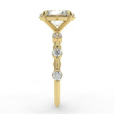 Dainty Pave Engagement Ring Featuring 1.91 CT Oval Moissanite 3