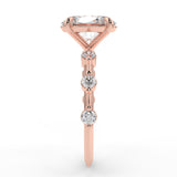 Dainty Pave Engagement Ring Featuring 1.91 CT Oval Moissanite 9