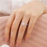 Cushion Pave Lab Grown Diamond Engagement Ring