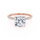 Cushion Pave Lab Grown Diamond Engagement Ring
