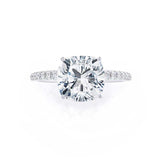 Cushion Pave Lab Grown Diamond Engagement Ring