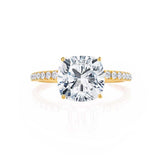 Cushion Pave Lab Grown Diamond Engagement Ring