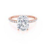 Oval Pave Lab Grown Diamond Engagement Ring