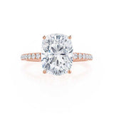 Oval Pave Lab Grown Diamond Engagement Ring