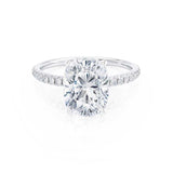 Elongated Cushion Pave Lab Grown Diamond Engagement Ring