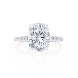 Elongated Cushion Pave Lab Grown Diamond Engagement Ring