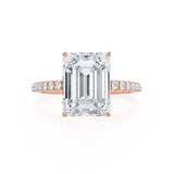 Emerald Pave Lab Grown Diamond Engagement Ring