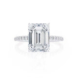 Emerald Pave Lab Grown Diamond Engagement Ring
