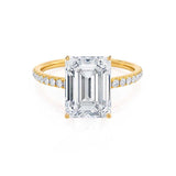 Emerald Pave Lab Grown Diamond Engagement Ring