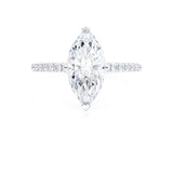 Marquise Pave Lab Grown Diamond Engagement Ring