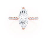 Marquise Pave Lab Grown Diamond Engagement Ring