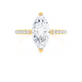 Marquise Pave Lab Grown Diamond Engagement Ring