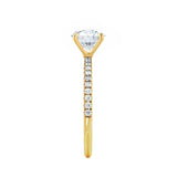Elongated Cushion Pave Lab Grown Diamond Engagement Ring