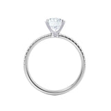 Cushion Pave Lab Grown Diamond Engagement Ring