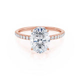Oval Pave Lab Grown Diamond Engagement Ring
