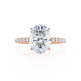 Oval Pave Lab Grown Diamond Engagement Ring