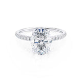 Oval Pave Lab Grown Diamond Engagement Ring