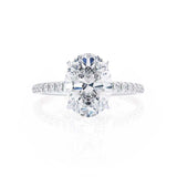 Oval Pave Lab Grown Diamond Engagement Ring