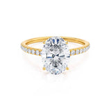 Oval Pave Lab Grown Diamond Engagement Ring