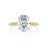 Oval Pave Lab Grown Diamond Engagement Ring