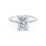 Radiant Pave Lab Grown Diamond Engagement Ring