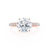 Round Pave Lab Grown Diamond Engagement Ring