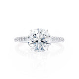 Round Pave Lab Grown Diamond Engagement Ring