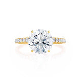 Round Pave Lab Grown Diamond Engagement Ring