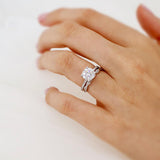 Round Pave Lab Grown Diamond Engagement Ring