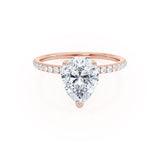 Pear Pave Lab Grown Diamond Engagement Ring