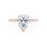 Pear Pave Lab Grown Diamond Engagement Ring