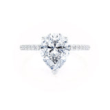 Pear Pave Lab Grown Diamond Engagement Ring