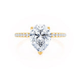 Pear Pave Lab Grown Diamond Engagement Ring
