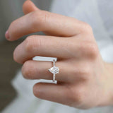 Pear Pave Lab Grown Diamond Engagement Ring